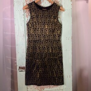 Women’s Caren Desiree Co black and gold floral print sleeveless midi dress